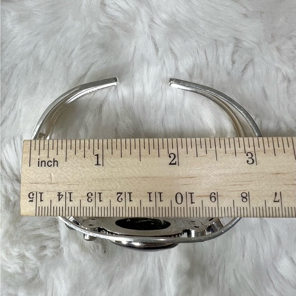 Star Galaxy Kambaba Jasper 925 Gemstone Bangle Bracelet - Picture 4 of 6